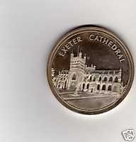 1983 Exeter Cathedral medallion - picture supplied by Exeter Cathedral
