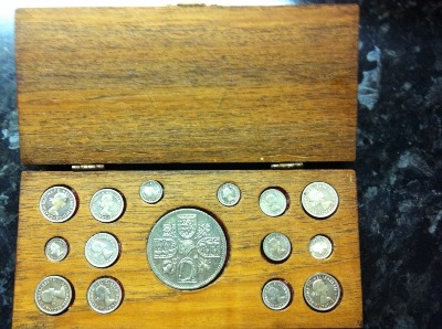 1961 full maundy distribution set - obverse.