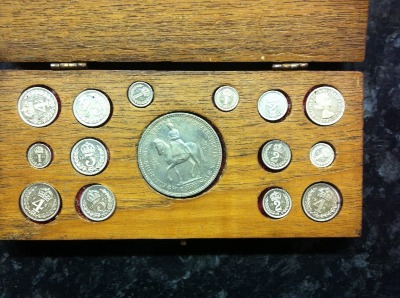 1961 full maundy distribution set - reverse.