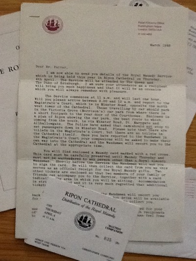 Original letters from Buckinham palace - 1985