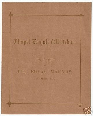 1890 Maundy Service Programme.