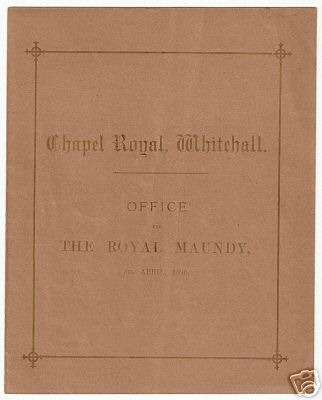 1890 Maundy Service Programme.