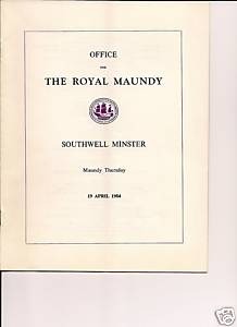1984 Maundy Service Programme.