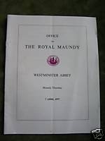 1985 Maundy Service Programme.