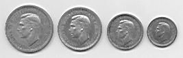 Left-facing head of King George VI Maundy set